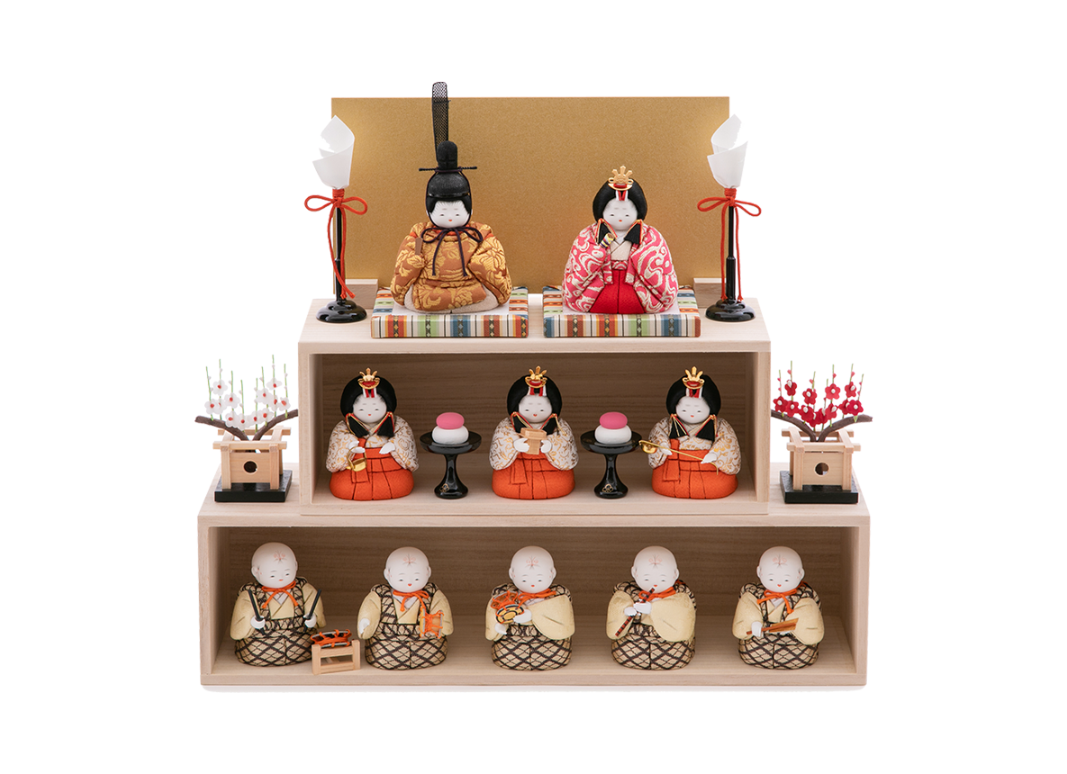 めぐみ雛 桐箱重ね飾り