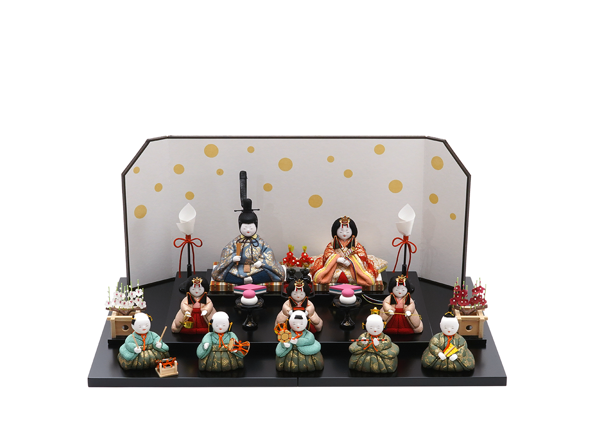 吉祥雛 龍村裂 二段飾り