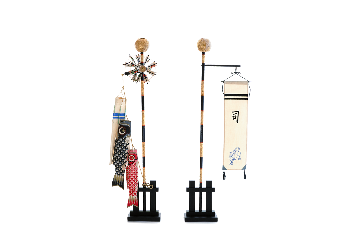 鯉のぼり・お名前旗セット 中 (両立のぼり)