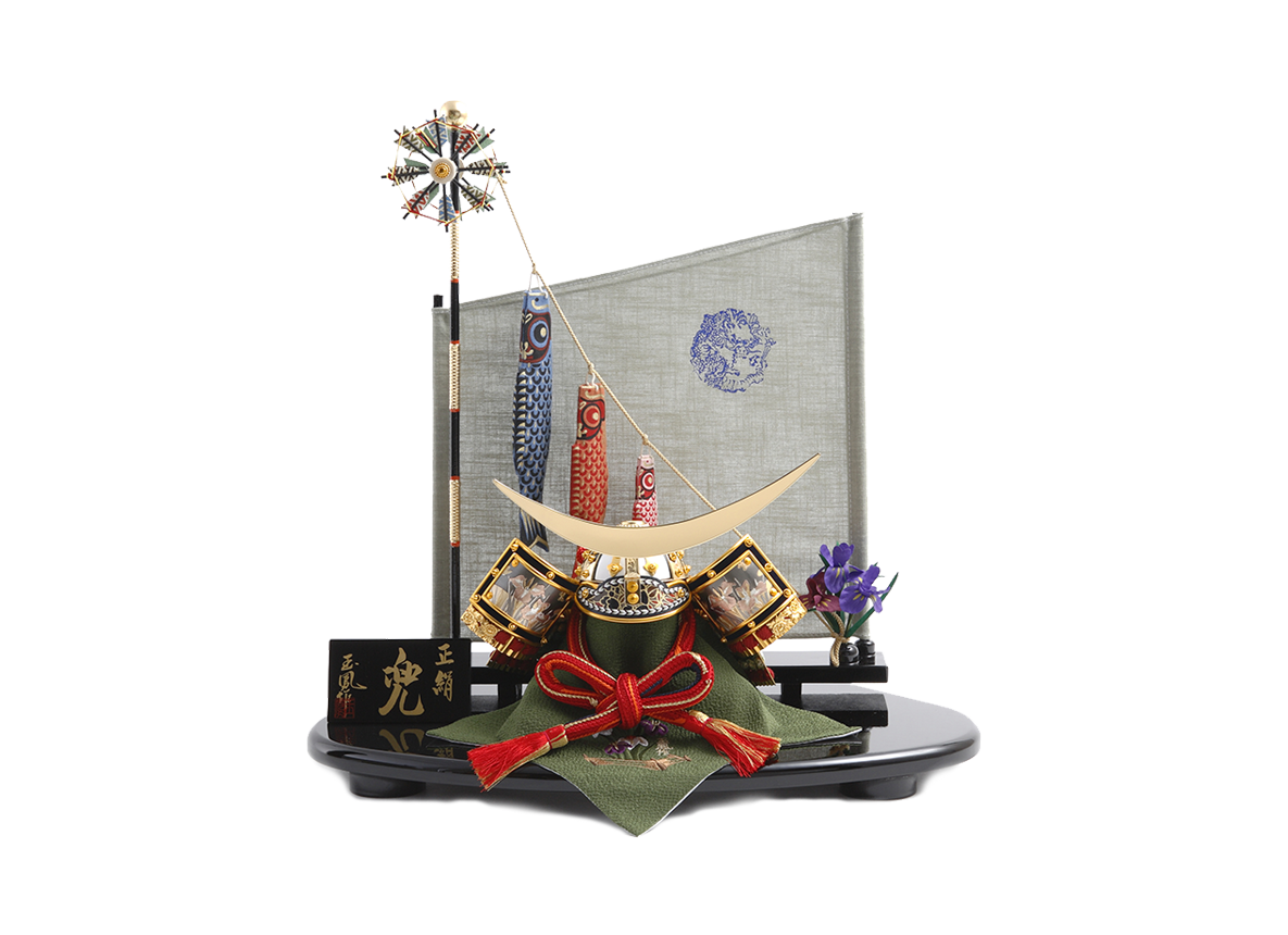 色々縅三日月鍬形の兜 9号