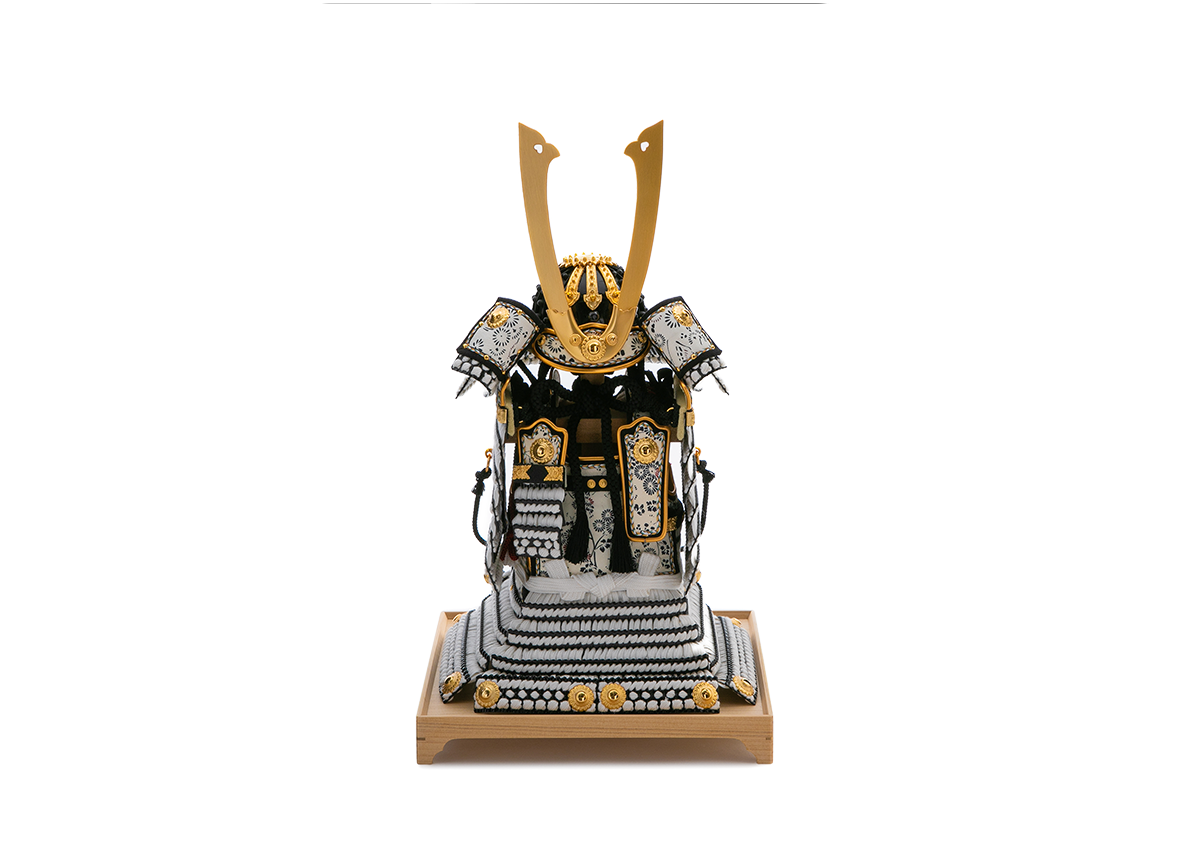 奉納鎧 黒小札白糸縅5分の1