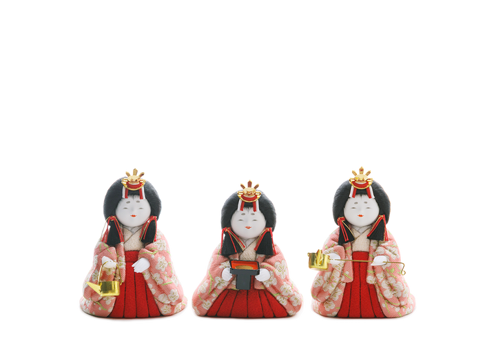 HINAシリーズ】単品の三人官女・五人囃子の飾り方 | 五色 雛人形・五月 HINAシリーズ】単品の三人官女・五人囃子の飾り方 | 五色 雛人形・五月