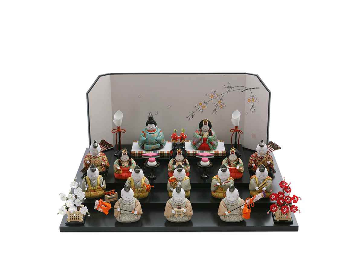 敬愛雛 龍村裂 三段飾り