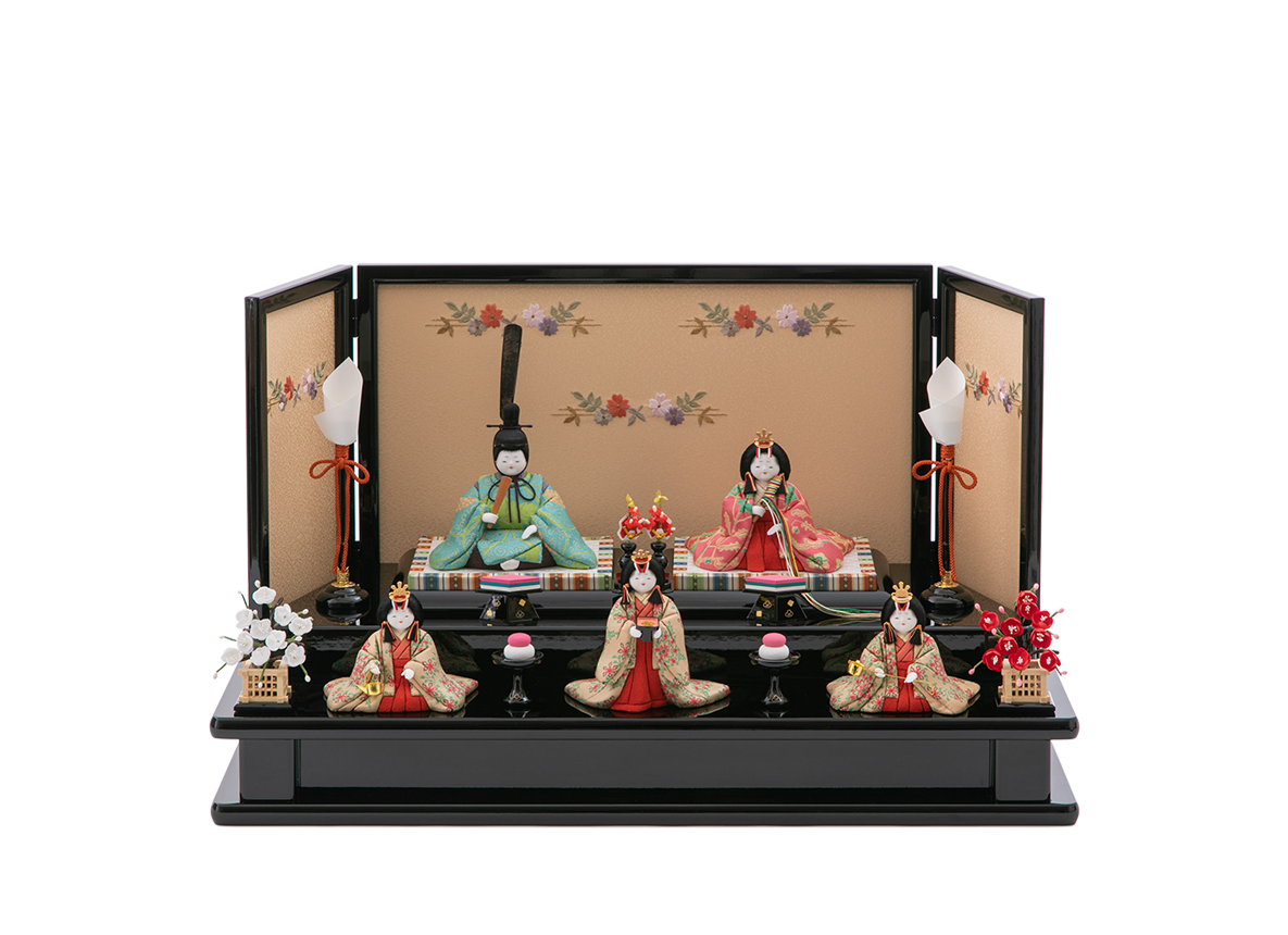 春花雛 五人飾り 龍村裂