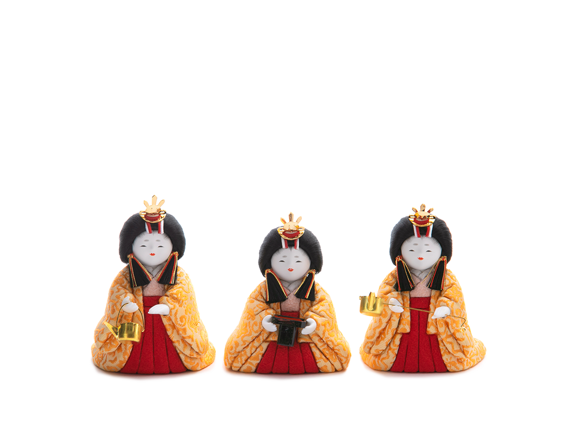 三人官女・五人囃子 | 五色 雛人形・五月人形の原孝洲