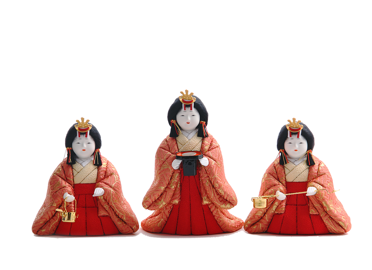 三人官女 | 五色 雛人形・五月人形の原孝洲