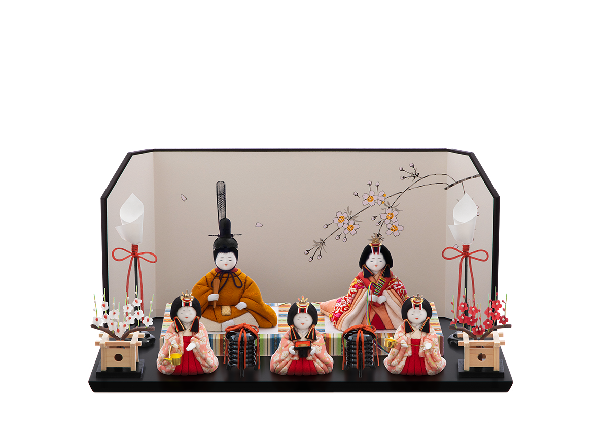 萌雛  五人飾り
