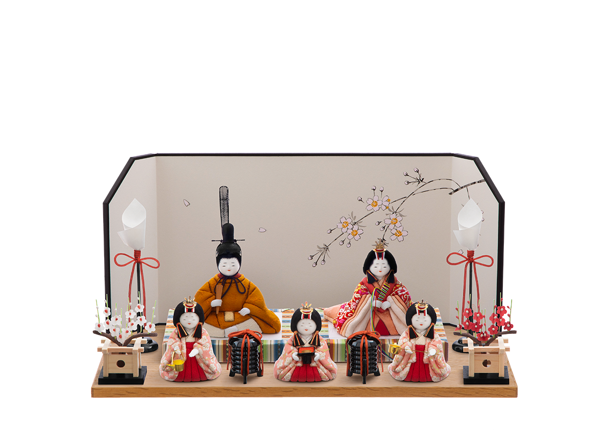 萌雛  五人飾り