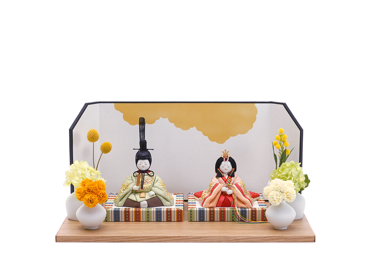 萌雛 本金箔蒔絵 花飾り