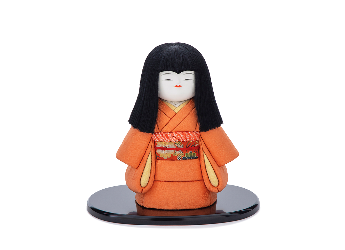 市松人形(衣装:オレンジ色)