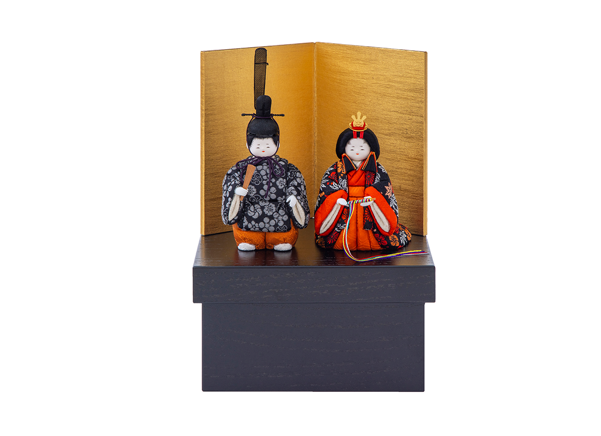 春日雛　黒収納箱入り