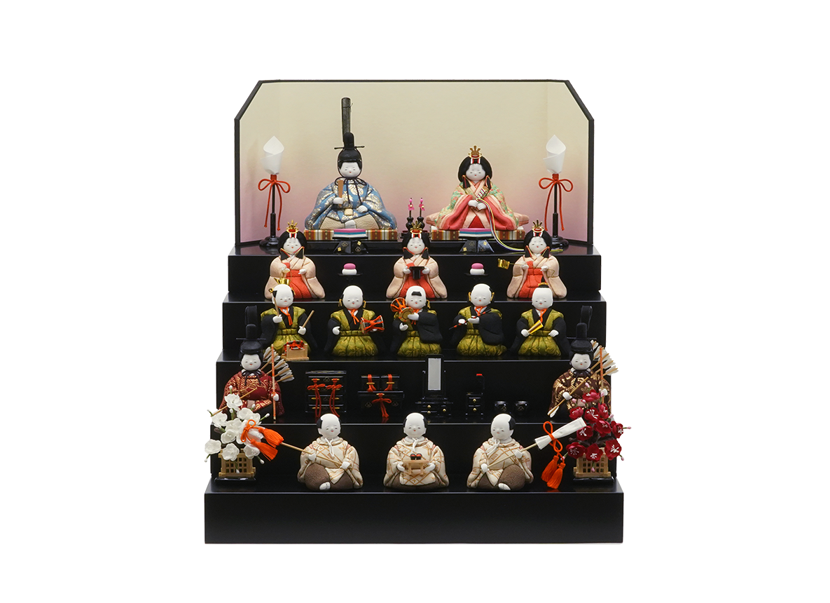 古典雛 龍村裂 箱段飾り