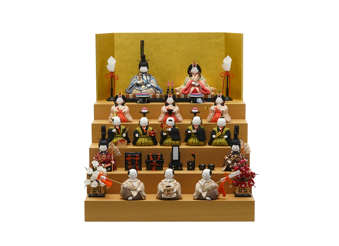 古典雛 龍村裂 箱段飾り