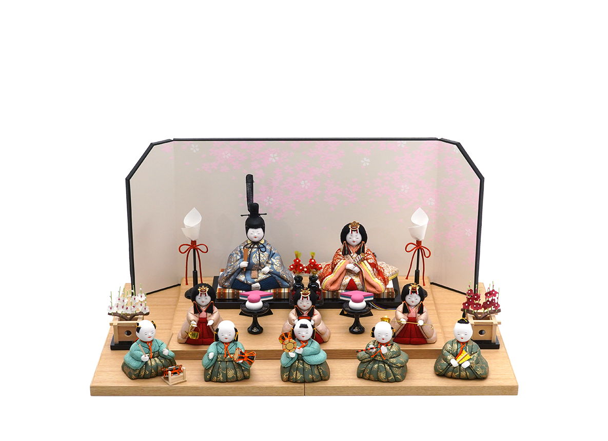 吉祥雛 龍村裂 二段飾り