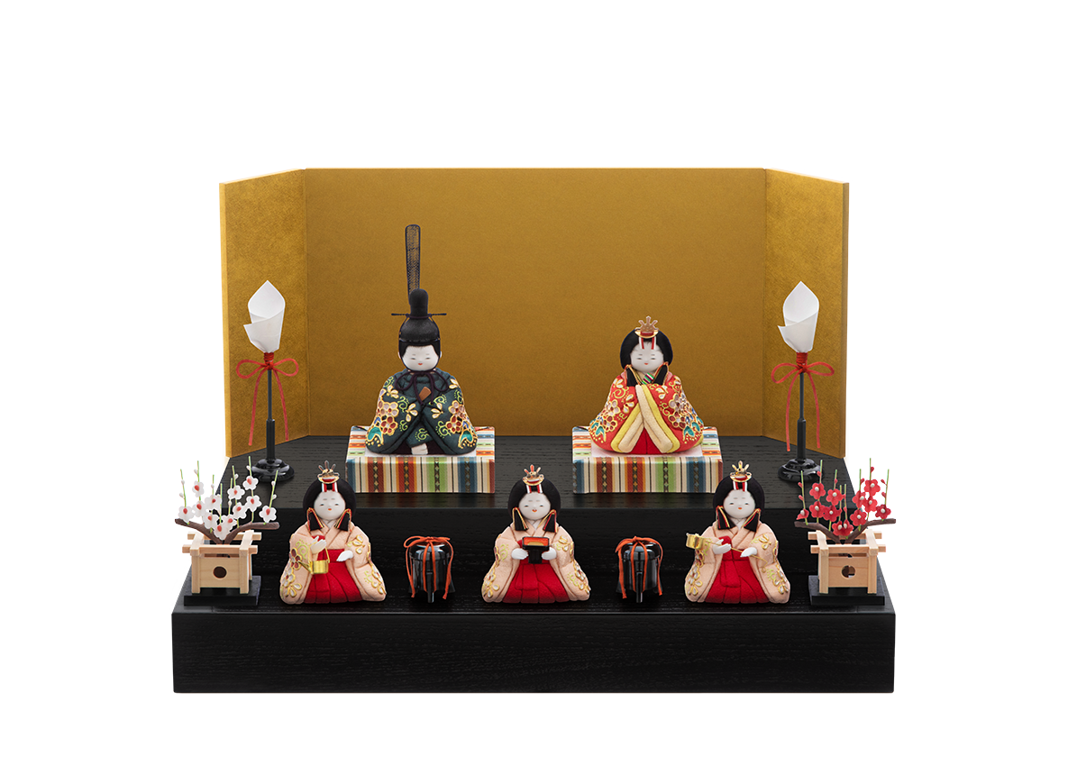 桃山雛 本金箔蒔絵 段飾り