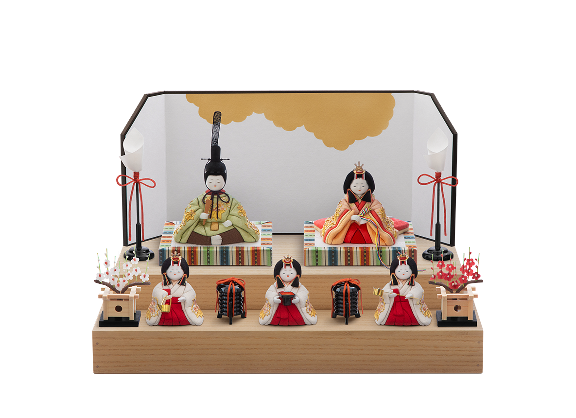 萌雛 本金箔蒔絵 段飾り