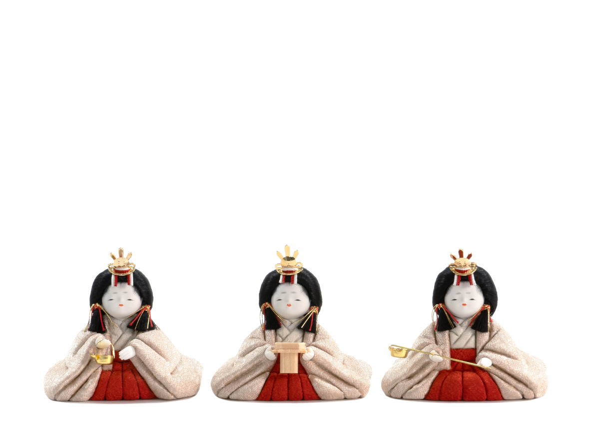 三人官女・五人囃子 | 五色 雛人形・五月人形の原孝洲