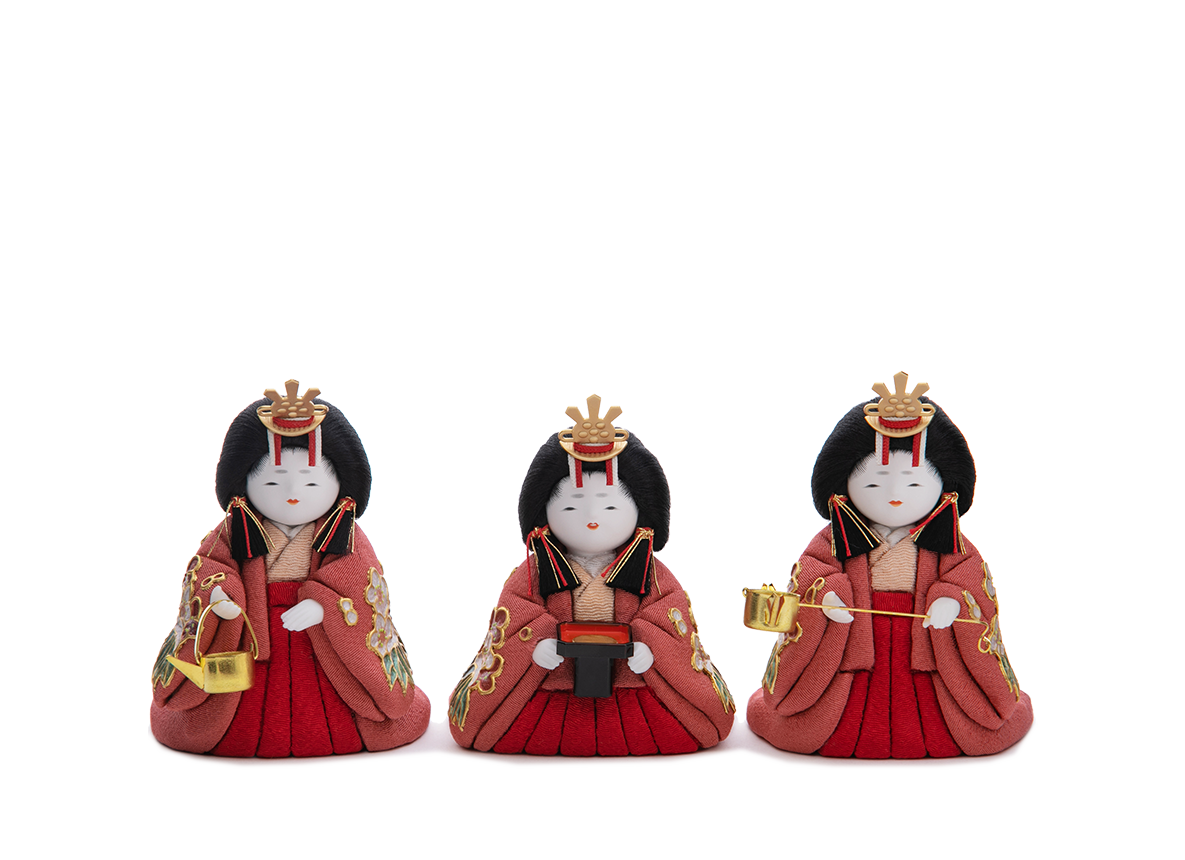 三人官女 本金箔蒔絵