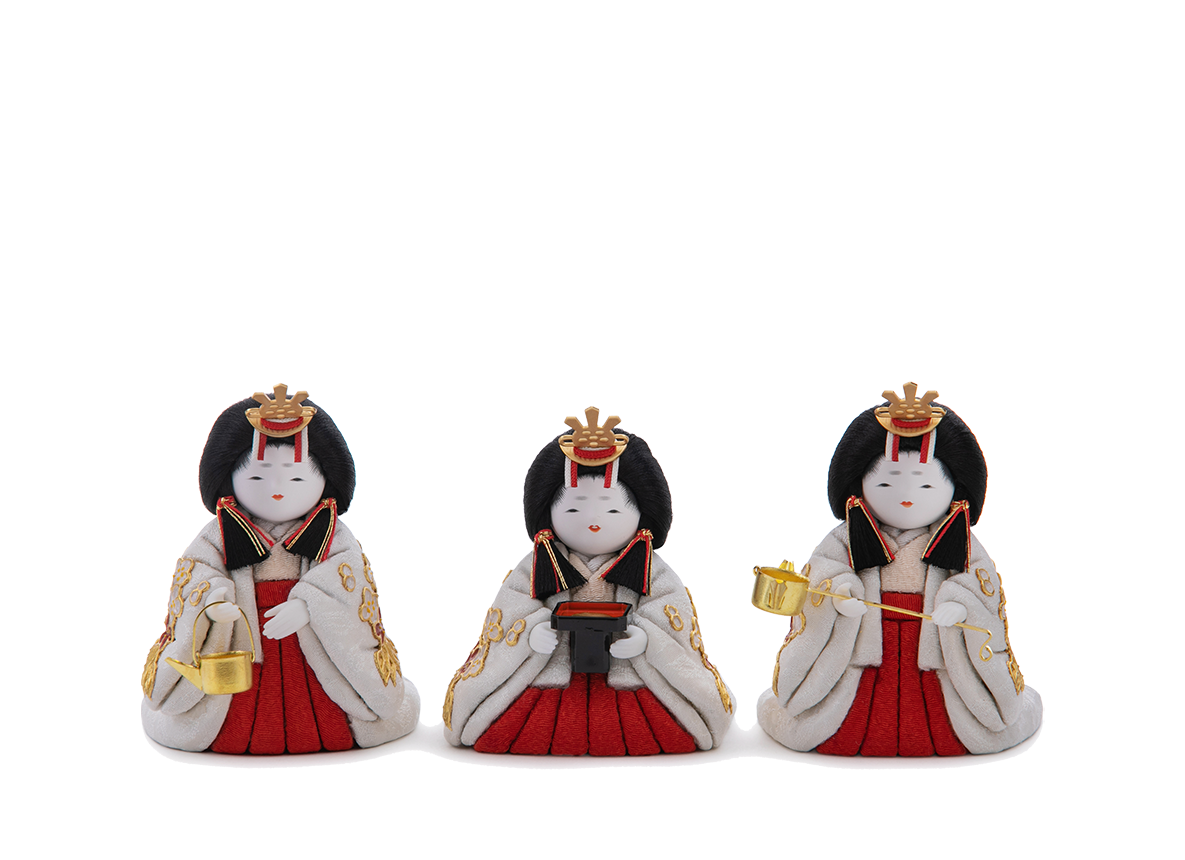 三人官女 本金箔蒔絵