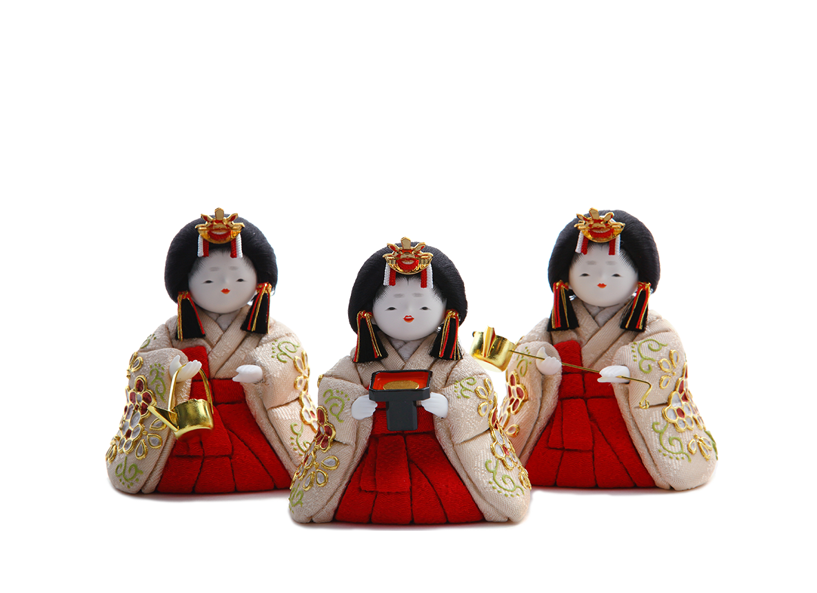 三人官女 本金箔蒔絵