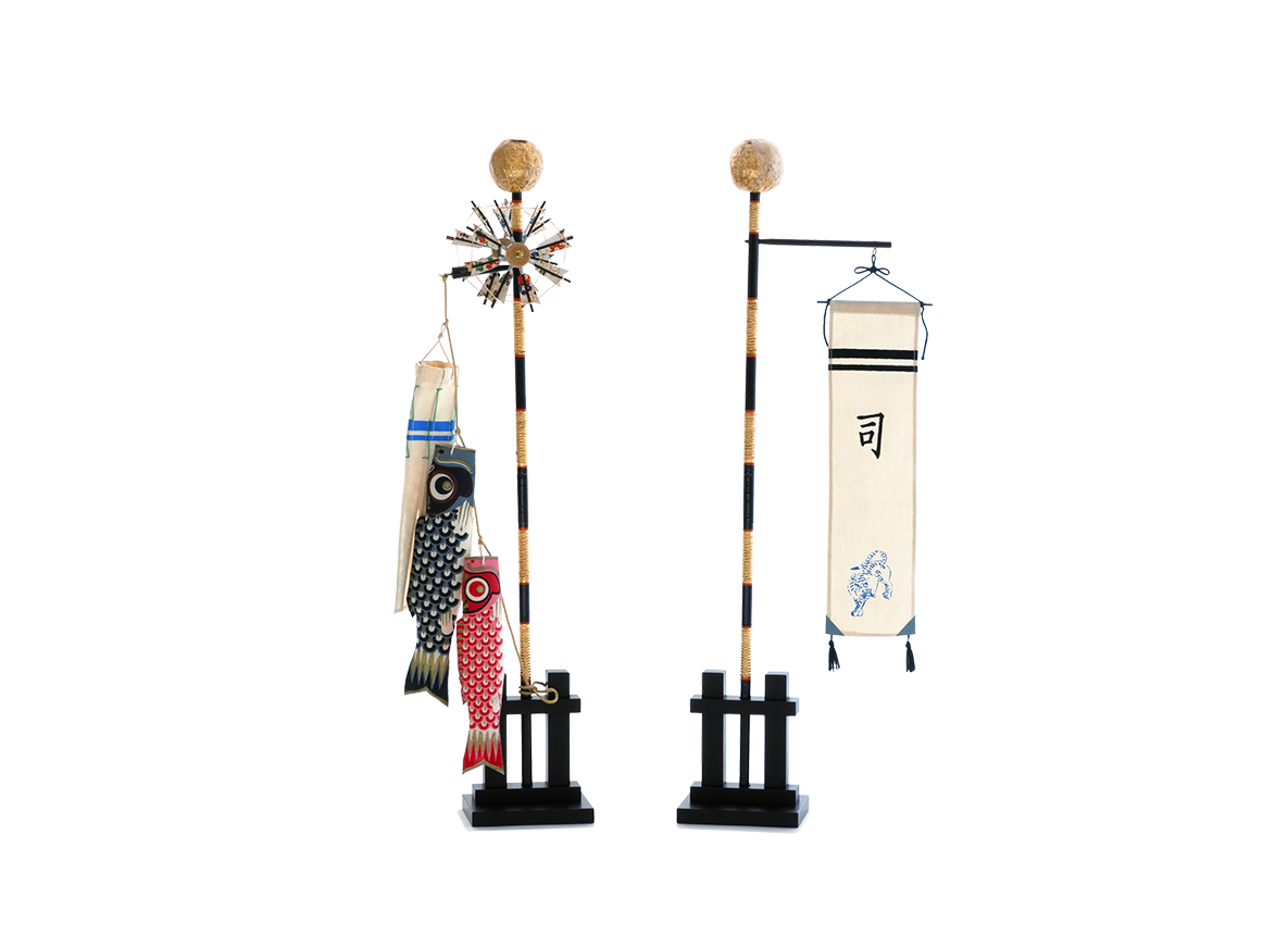 鯉のぼり・お名前旗セット 中 (両立のぼり)