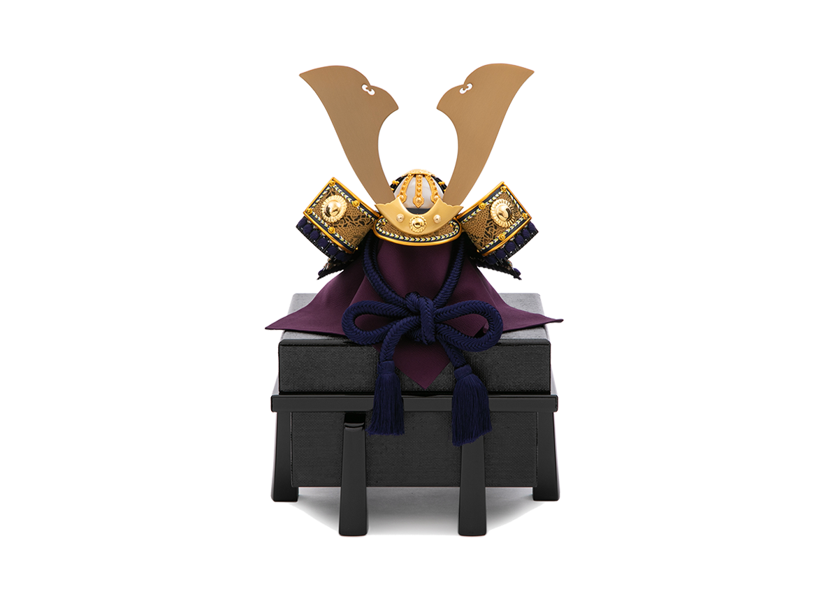 若菖蒲色段々縅の兜 8号