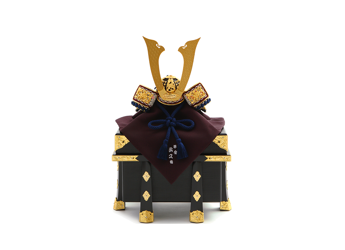 紺裾濃縅の兜 8号 唐櫃付き