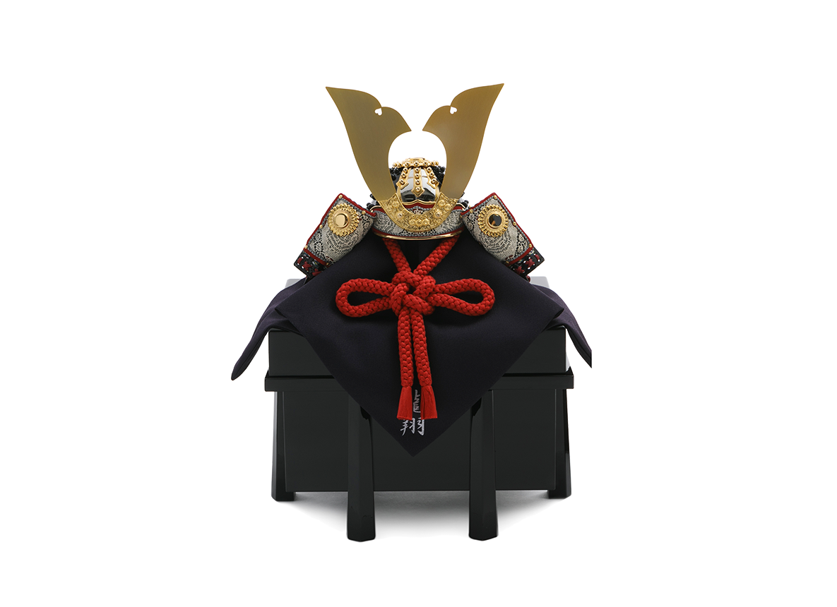 一閑張 小桜革糸縅 3分の1 (黒櫃付き)