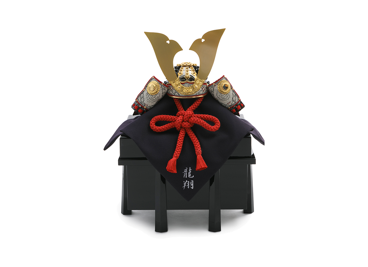 一閑張 萌葱裾濃縅3分の1 (黒櫃付き)