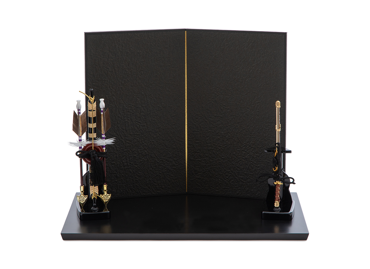 台幅40cm付属セット 黒屏風(兜単品用)